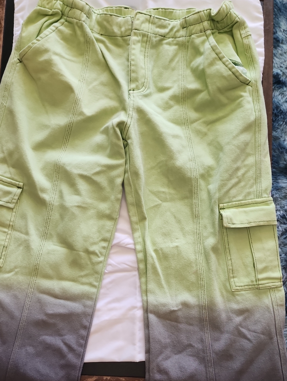 Dolls Kill Another Girl Ombre Dip Dye Cargo Pants NWOT Medium 6